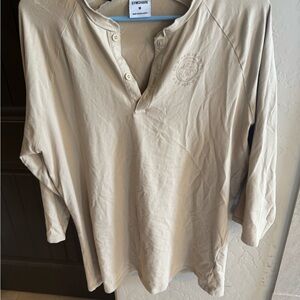 Gymshark Tan 3/4 Sleeve Henley